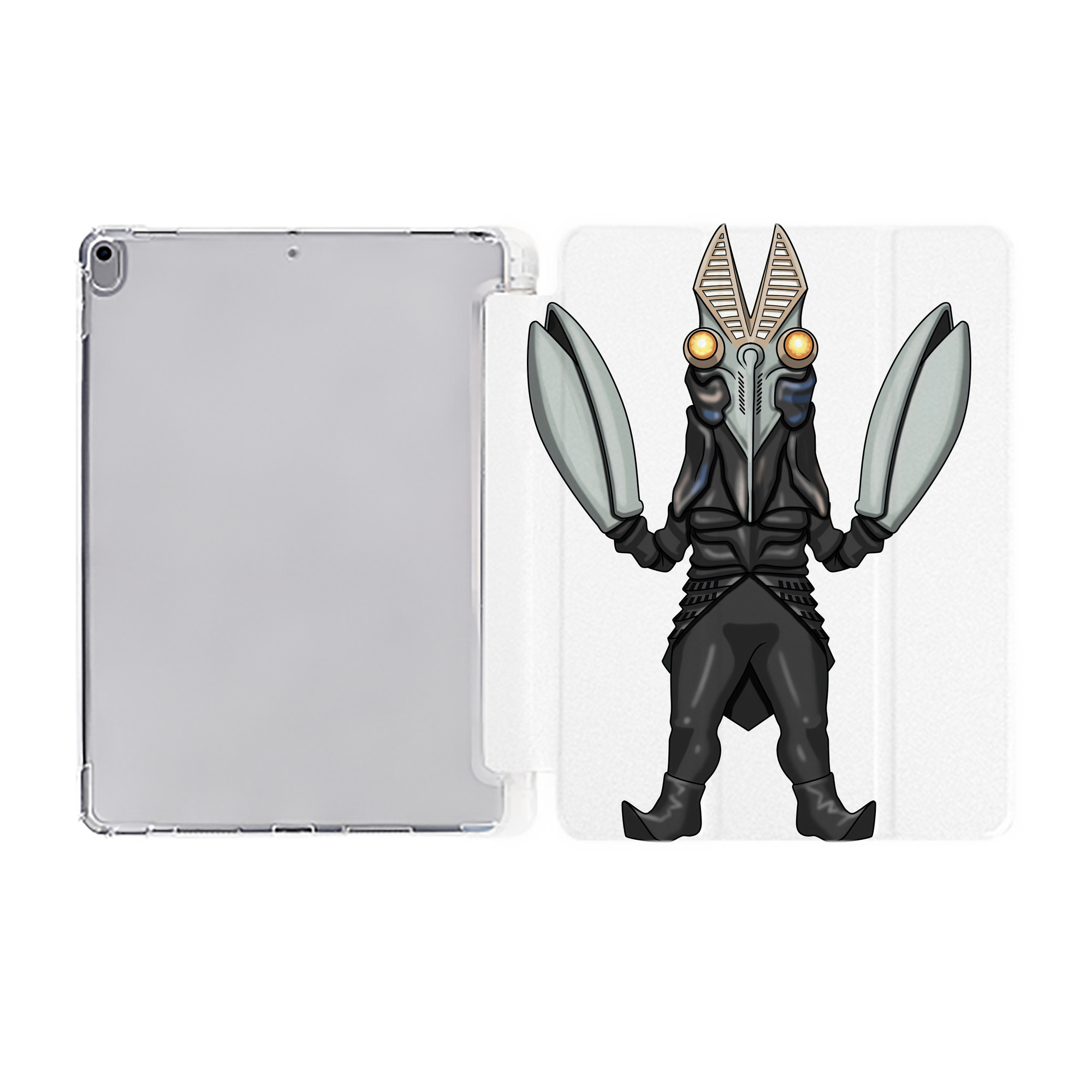 （画像用） ウルトラマン Ultraman IPad ケース ペン収納付き 三つ折りスタンド PUレザー×シリコン 対応機種9.5/10.5/10.9インチ